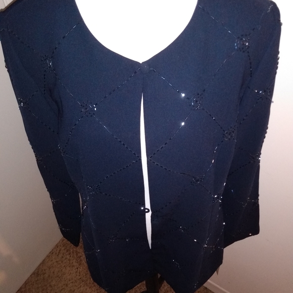 NWT Maxie Klein Designer Bejeweled Blazer - Picture 3 of 8